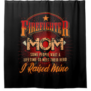 Unterstützung für Feuerwehren - Fireman Proud-Mama Duschvorhang