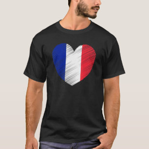Unterstützung für Französisch-Flaggen: Vintage fra T-Shirt