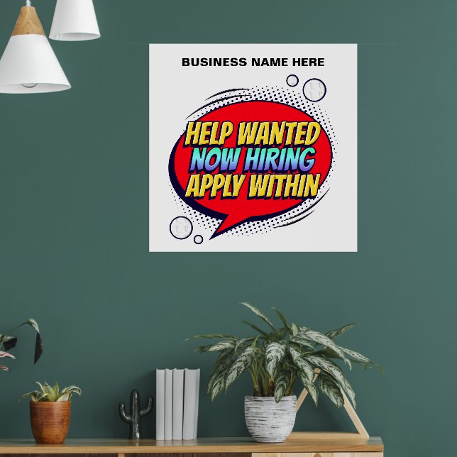 Unterstützung für Gewollt Jobs Jetzt Mitarbeiter e Poster (Wohnzimmer 1)