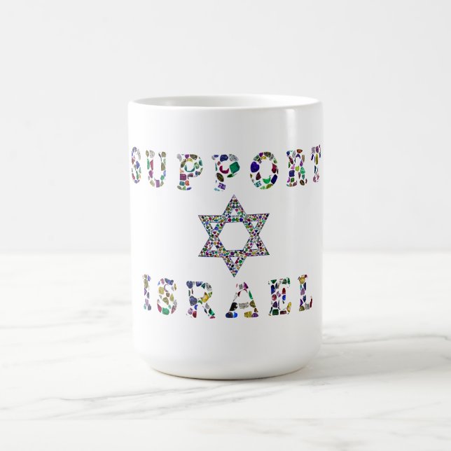 Unterstützung für Israel Diamond und Edelstein Verwandlungstasse (Zentrum)