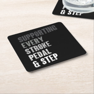 Unterstützung für jeden Stroke Pedal & Step - Mult Rechteckiger Pappuntersetzer