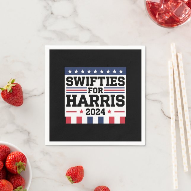 Unterstützung für Kamala Harris 2024 bei Abstimmun Serviette (Beispiel)