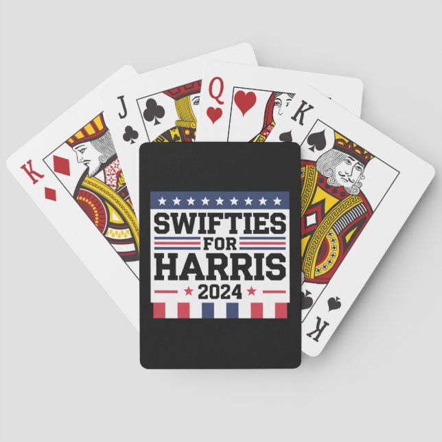 Unterstützung für Kamala Harris 2024 bei Abstimmun Spielkarten (Rückseite)