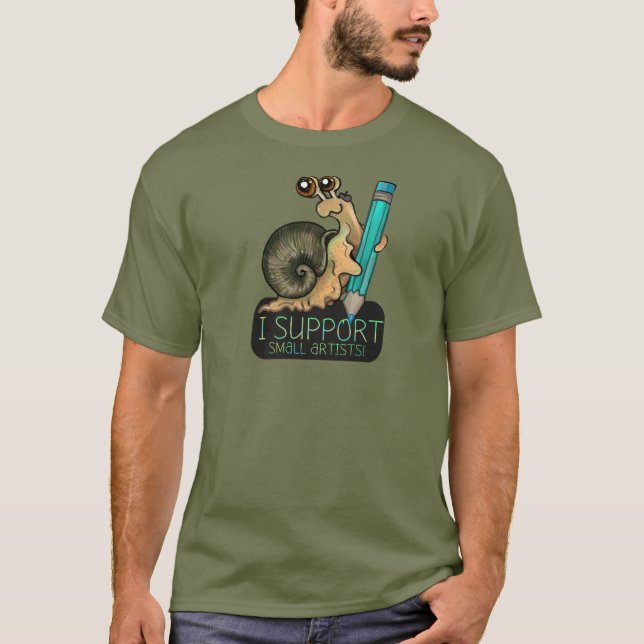 Unterstützung für kleine Künstler Schnecke T-Shirt (Vorderseite)