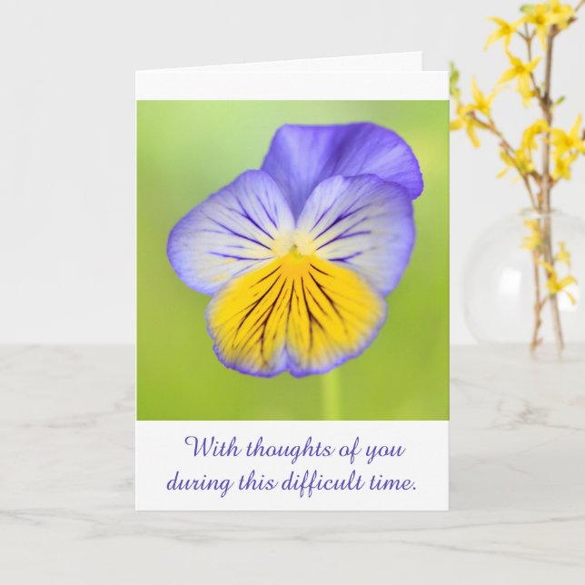 Unterstützung für Krebs mit Inspiration Karte (Gelbe Blume)
