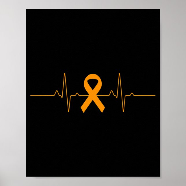 Unterstützung für Leukämie Awareness orange Ribbon Poster (Vorne)