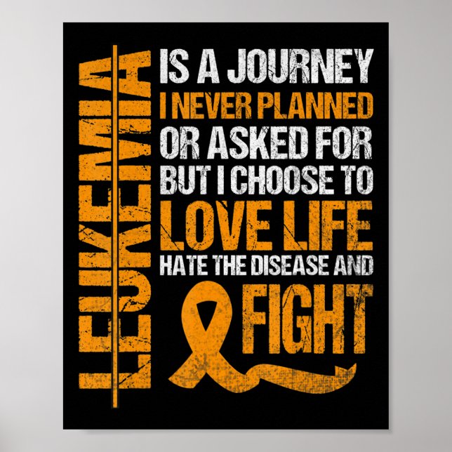 Unterstützung für Leukämie Awareness orange Ribbon Poster (Vorne)