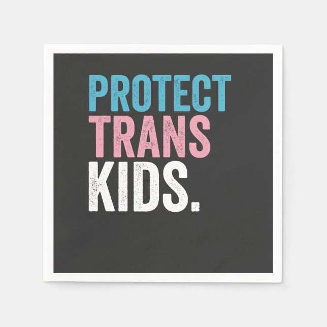 Unterstützung für LGBT-Stolz Schützen Trans Kids V Serviette (Vorderseite)