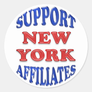 Unterstützung für New Yorker Partner Runder Aufkleber