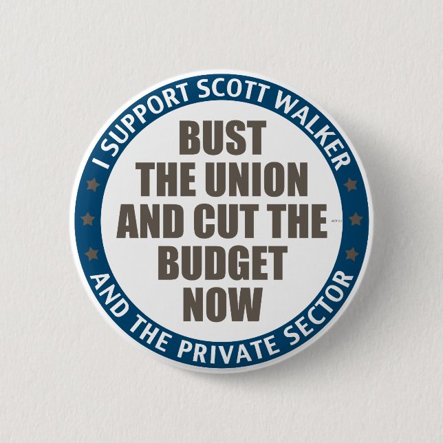 Unterstützung für Scott Walker Button (Vorderseite)