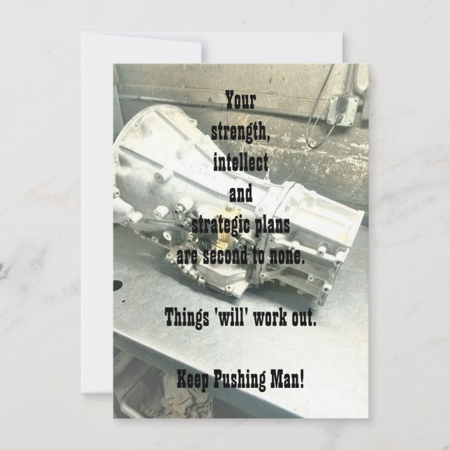 Unterstützung für seine flache Grußkarte (Vorderseite)