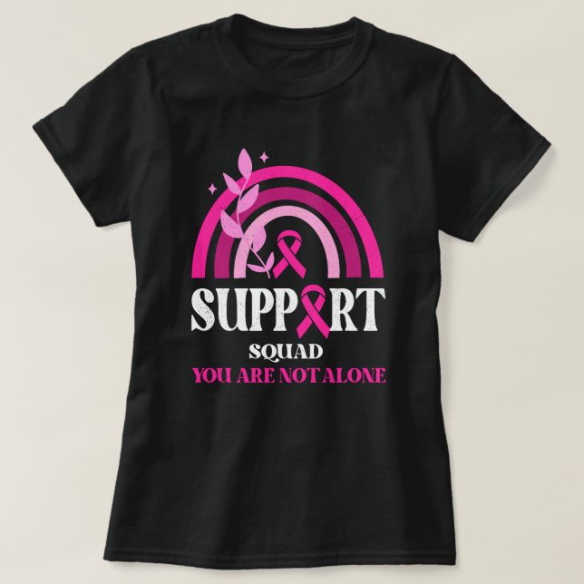 Unterstützung für Squad Brustkrebs-Bewusstsein Leo T-Shirt (Design vorne)
