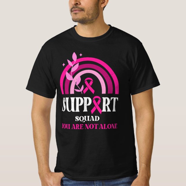 Unterstützung für Squad Brustkrebs-Bewusstsein Leo T-Shirt (Vorderseite)