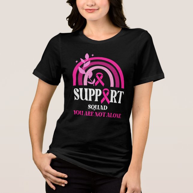 Unterstützung für Squad Brustkrebs-Bewusstsein Leo Tri-Blend Shirt (Vorderseite)