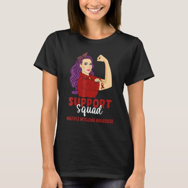 Unterstützung für Squad Burgundy Krieger Multiples T-Shirt (Vorderseite)