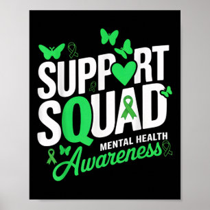 Unterstützung für Squad Butterfly Green Ribbon Men Poster