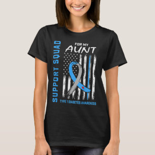 Unterstützung für Squad Tante Typ 1 Diabetes-Warnh T-Shirt
