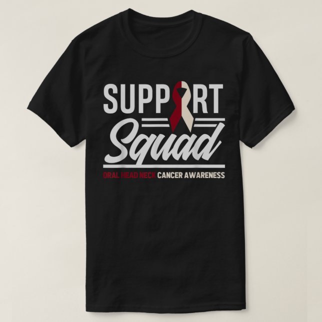 Unterstützung für Squad Throat Oral Head & Neck Ca T-Shirt (Design vorne)