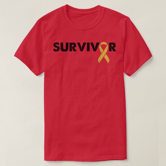 Unterstützung für Überlebende - Ribbon Children Ca T-Shirt (Design vorne)