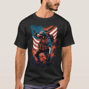 Unterstützung für US-Truppen - amerikanischer Sold T-Shirt