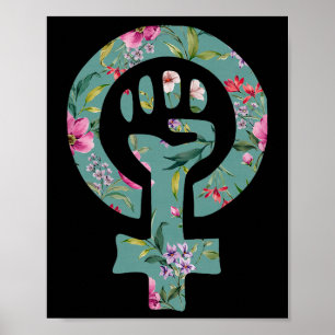 Unterstützung für weibliche Symbol-Protester bleib Poster
