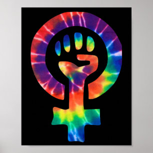 Unterstützung für weibliche Symbol-Protester-Faust Poster