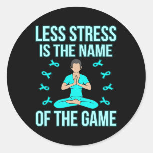 Unterstützung für weniger Stress Ptsd Awareness Ri Runder Aufkleber