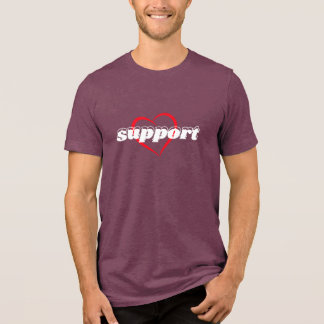 Unterstützung Herz Design – Rotes Liebessymbol mit Tri-Blend Shirt