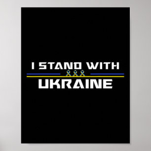 Unterstützung Ich stehe hinter der Ukraine Amerika Poster