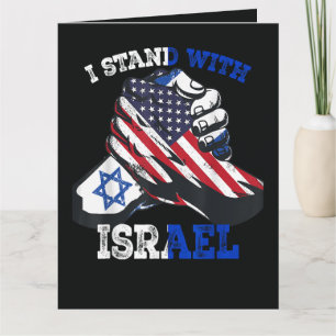 Unterstützung Ich stehe hinter Israel Jüdisches Er Dankeskarte