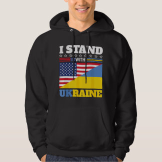 Unterstützung Ich stehe hinter Ukraine Amerikanisc Hoodie