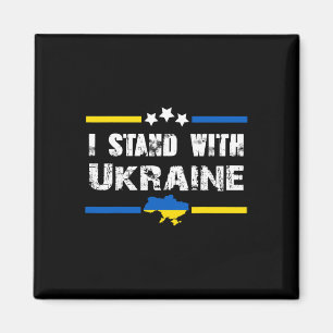 Unterstützung Ich stehe mit der Ukraine-Flagge Ame Magnet