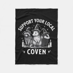 Unterstützung Ihres Coven Raccoon Opossum Skunk Ha Fleecedecke