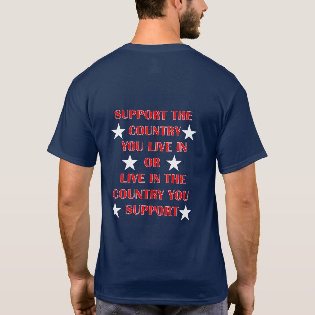 Unterstützung Ihres Landes (Zurück) - T - Shirt fü (Rückseite)
