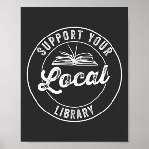 Unterstützung Ihres lokalen BibliotheksY Square St Poster