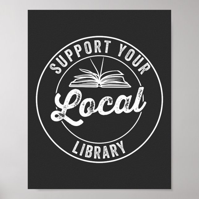 Unterstützung Ihres lokalen BibliotheksY Square St Poster (Vorne)