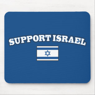Unterstützung Israel mit Flagge Mousepad
