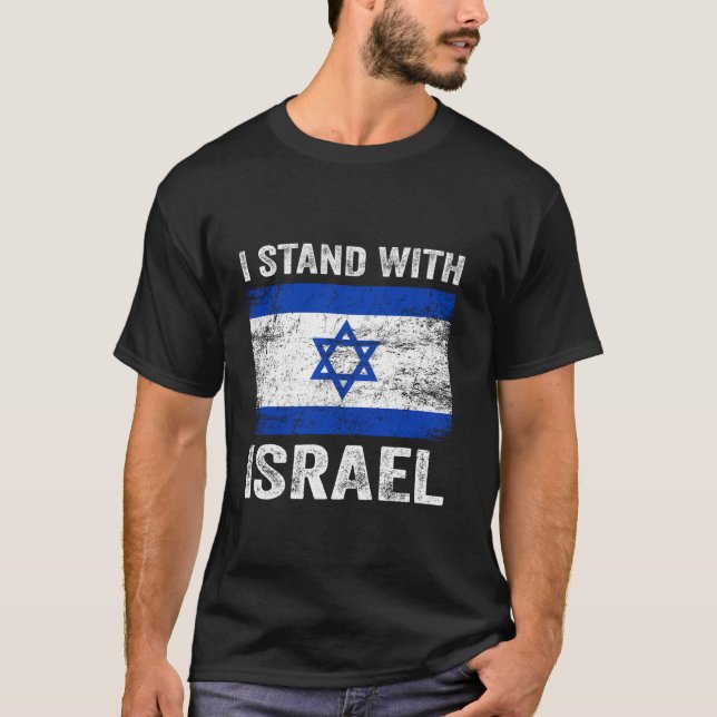 Unterstützung Israels ich stehe mit Israel israeli T-Shirt (Vorderseite)