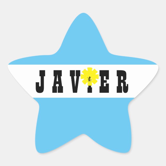 Unterstützung Javier Milei Präsident von Argentini Stern-Aufkleber (Vorderseite)
