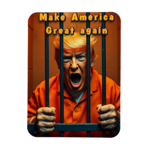 Unterstützung Kamala Walz Justiz Trump Funny Satir Magnet