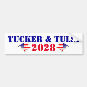 Unterstützung Kampagne Tucker & Tulsi 2028 USA Prä Autoaufkleber