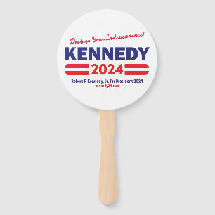 Unterstützung Kennedys für Präsident zeigen Fächer