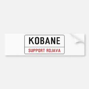 UNTERSTÜTZUNG KOBANE AUTOAUFKLEBER