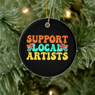 Unterstützung lokaler Künstler für Musik-Lover Keramik Ornament