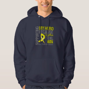 Unterstützung meinen Held - Hodenkrebs-Bewusstsei Hoodie