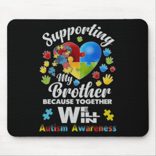 Unterstützung meines Bruders Puzzle Autismus Aware Mousepad