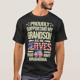 Unterstützung meines Enkelsohns, während er im Die T-Shirt