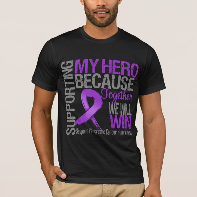 Unterstützung meines Helden - Bauchspeicheldrüsenk T-Shirt (Vorderseite)