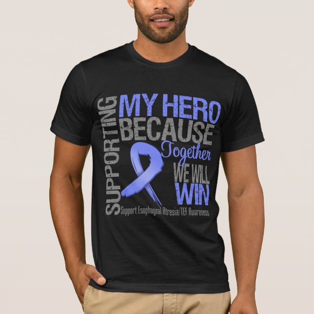 Unterstützung meines Helden - Ösophagus Atresia T-Shirt (Vorderseite)