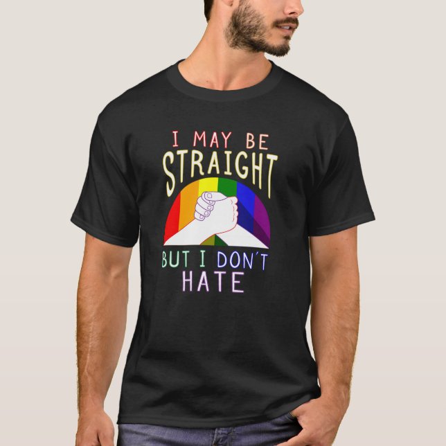 Unterstützung mit Regenbogenfarben - ich könnte di T-Shirt (Vorderseite)